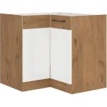 Niki 30. konyha 90X90 DN 2F BB 83/83x82x52cm fényes fehér/lan. tölgy (munkalap nélk) Alacsony ár